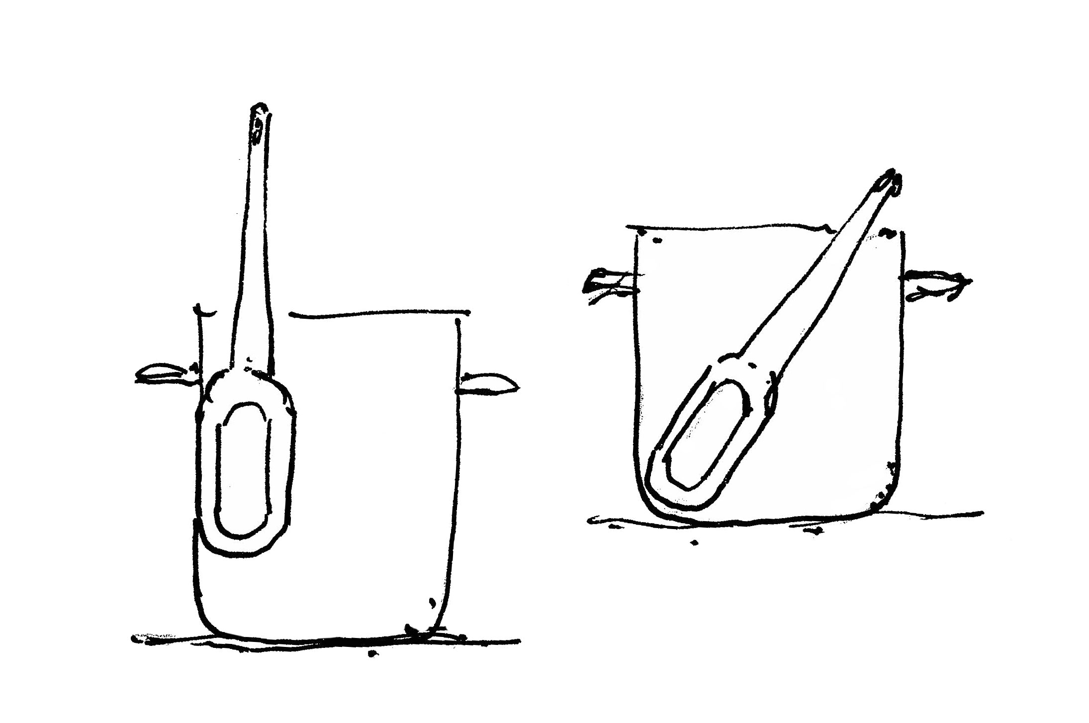 wooden kitchen tools sketch