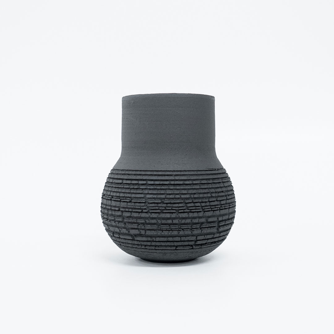 Ceramic vase handmade Small Bricks by Yvette Hoffmann Design