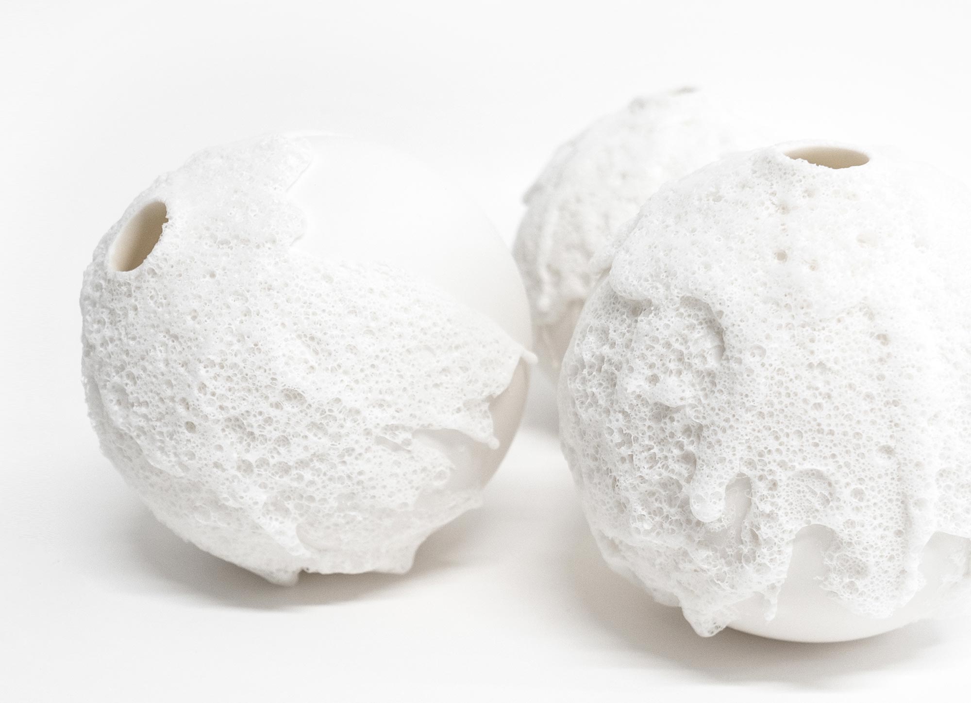 Porcelain foam series Elements of Ait by Yvette Hoffmann Design