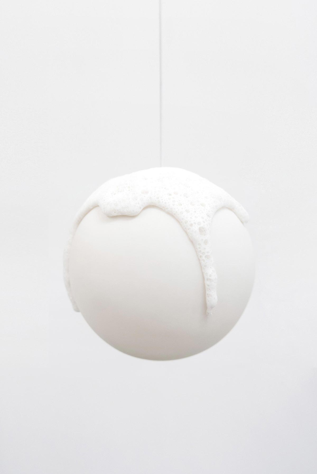 Porcelain foam sphere by Yvette Hoffmann Design