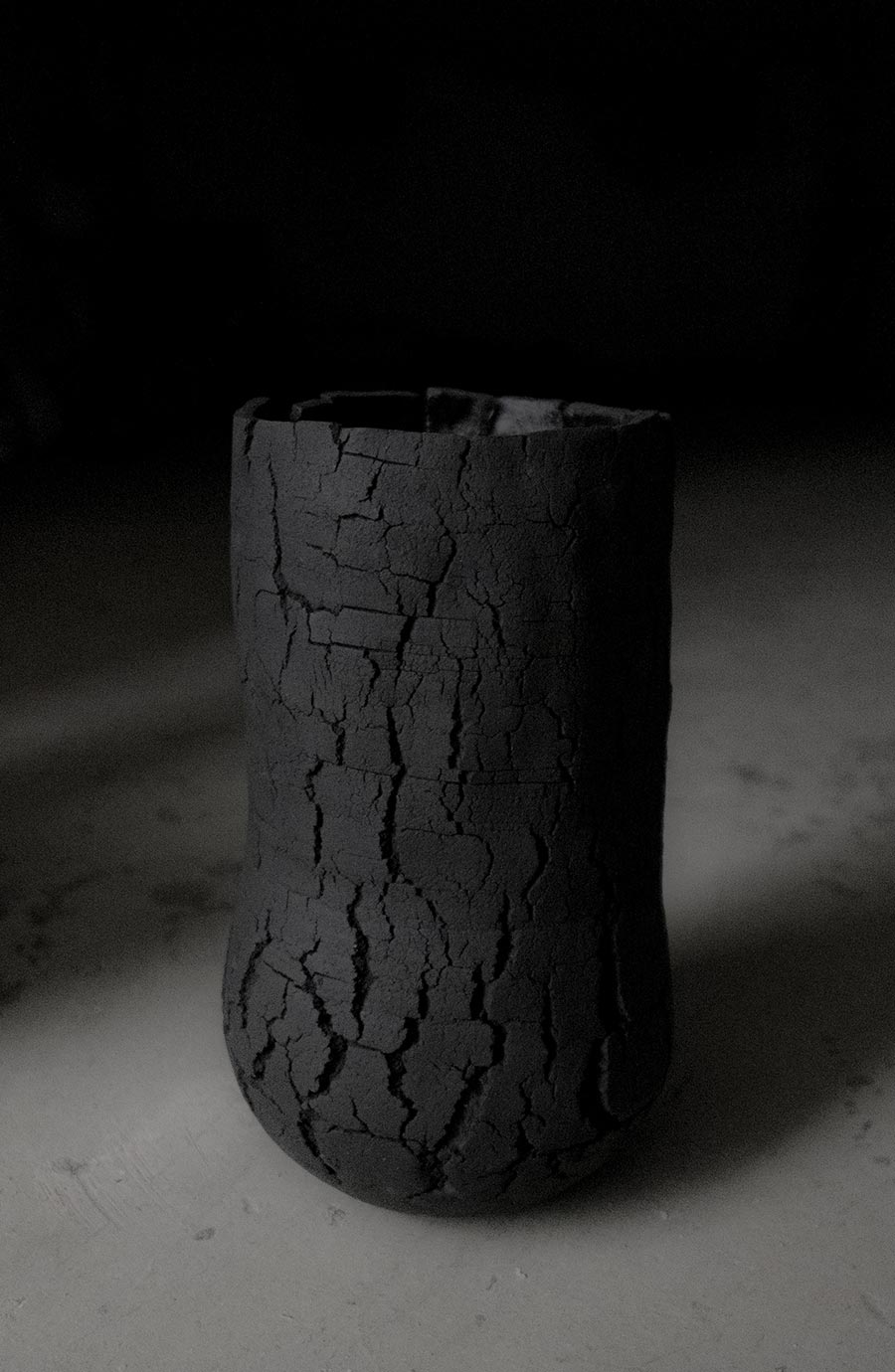 Handmade ceramic vase series Elements of Dry Earth by Yvette Hoffmann Design