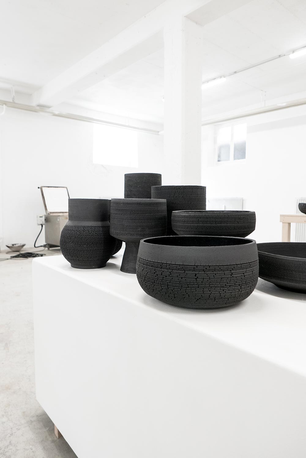 Handmade ceramic bowls and planters series Small Bricks by Yvette Hoffmann Design